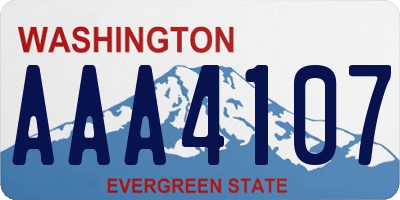 WA license plate AAA4107