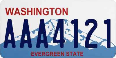 WA license plate AAA4121