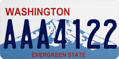 WA license plate AAA4122