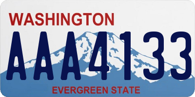 WA license plate AAA4133