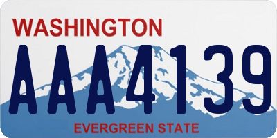 WA license plate AAA4139