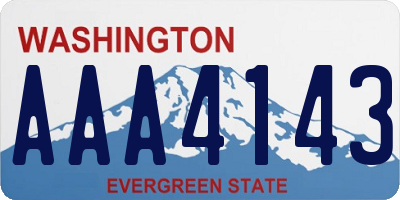 WA license plate AAA4143