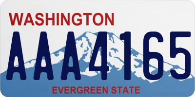 WA license plate AAA4165