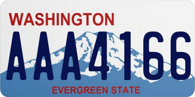 WA license plate AAA4166