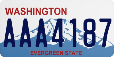 WA license plate AAA4187