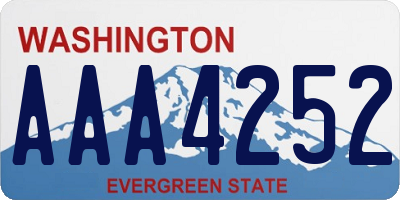 WA license plate AAA4252