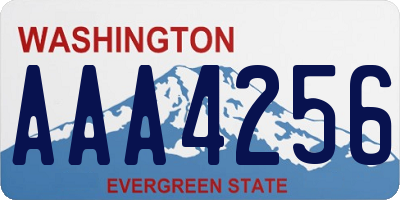WA license plate AAA4256