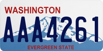 WA license plate AAA4261