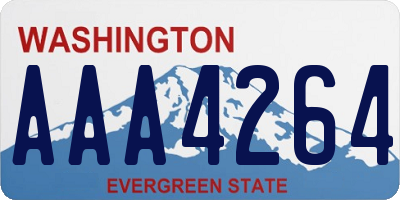WA license plate AAA4264