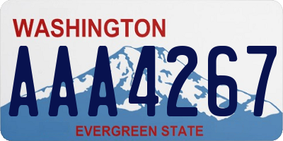 WA license plate AAA4267