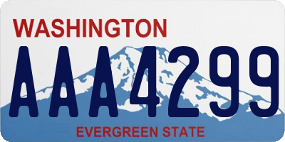 WA license plate AAA4299