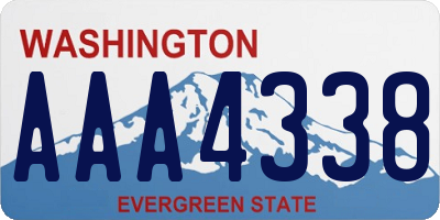 WA license plate AAA4338