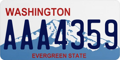 WA license plate AAA4359