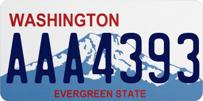 WA license plate AAA4393