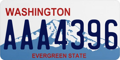 WA license plate AAA4396