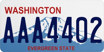 WA license plate AAA4402