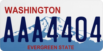 WA license plate AAA4404
