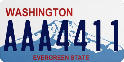WA license plate AAA4411
