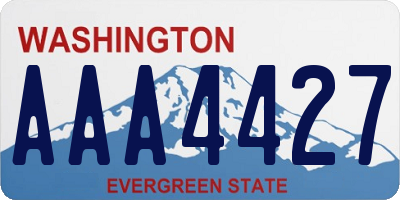 WA license plate AAA4427