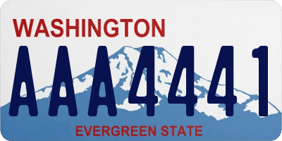 WA license plate AAA4441