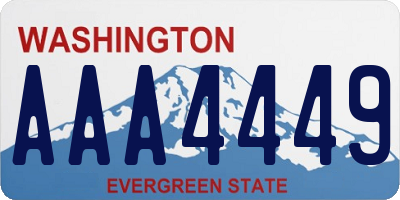 WA license plate AAA4449