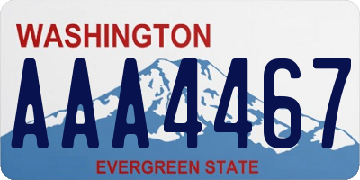 WA license plate AAA4467