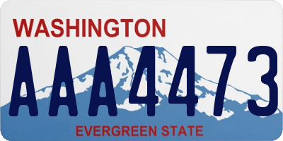 WA license plate AAA4473