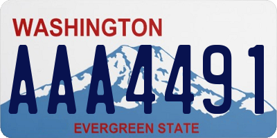 WA license plate AAA4491