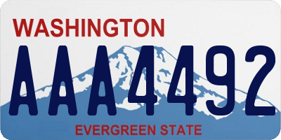 WA license plate AAA4492