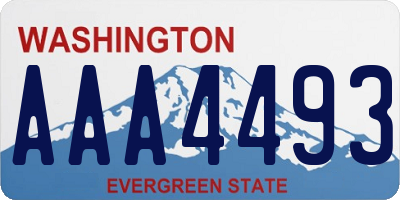 WA license plate AAA4493