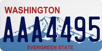 WA license plate AAA4495