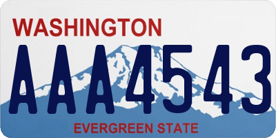 WA license plate AAA4543