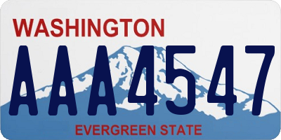 WA license plate AAA4547