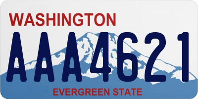 WA license plate AAA4621