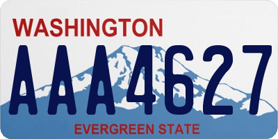 WA license plate AAA4627