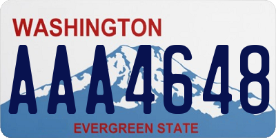 WA license plate AAA4648