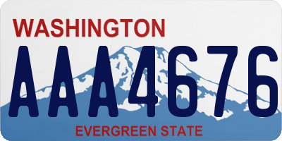 WA license plate AAA4676