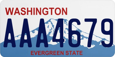 WA license plate AAA4679