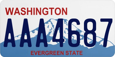 WA license plate AAA4687
