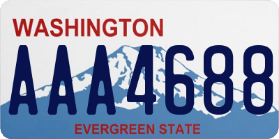 WA license plate AAA4688