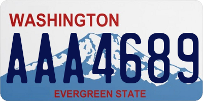 WA license plate AAA4689