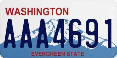 WA license plate AAA4691