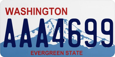 WA license plate AAA4699