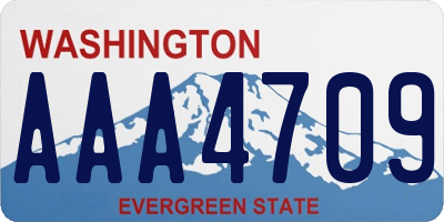 WA license plate AAA4709