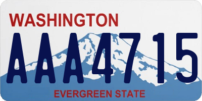 WA license plate AAA4715