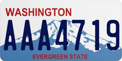 WA license plate AAA4719