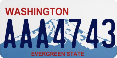 WA license plate AAA4743