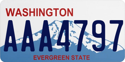 WA license plate AAA4797