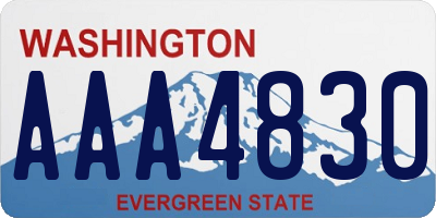 WA license plate AAA4830
