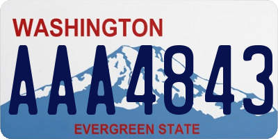 WA license plate AAA4843